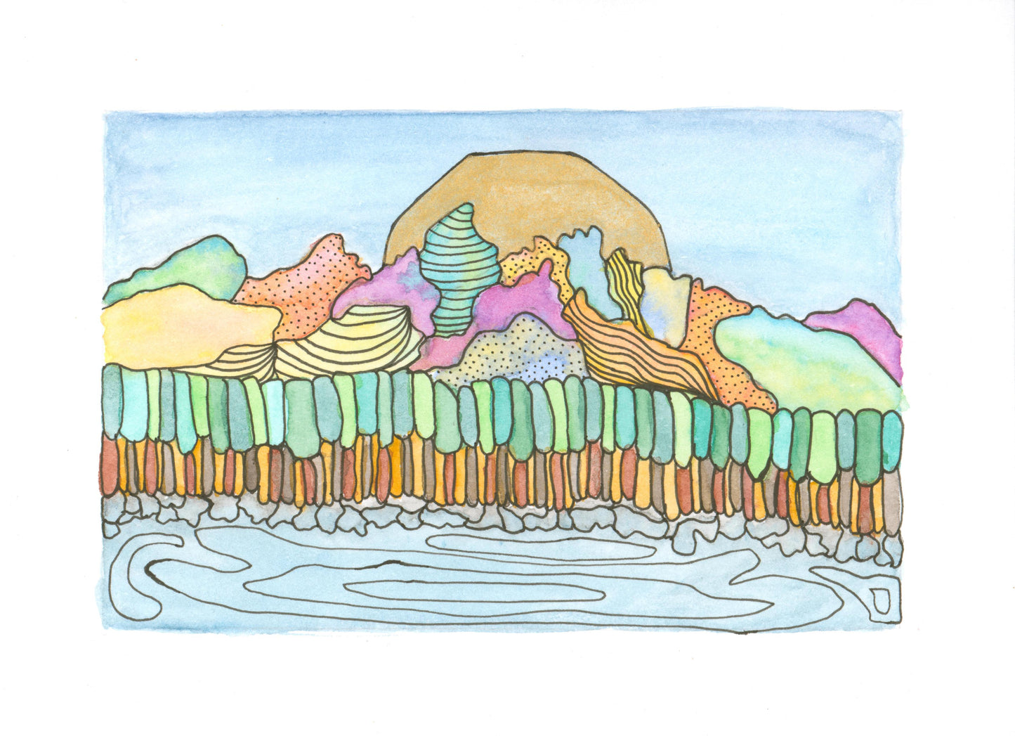 PICK-A-TETON #8 Watercolor Print