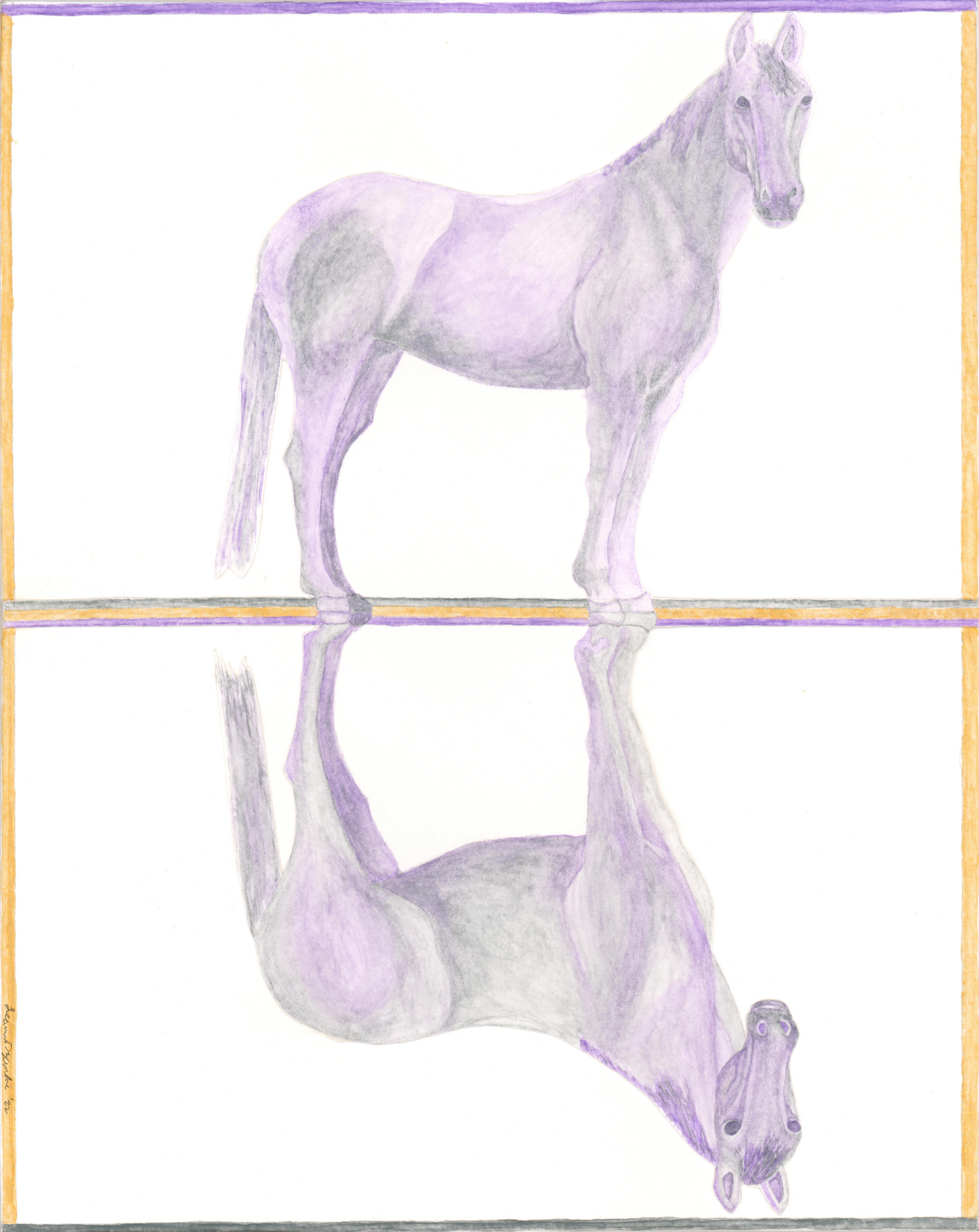 Horse Duality Series Original Watercolor